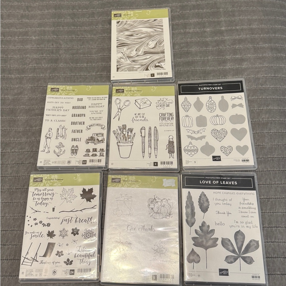 Stampin' Up! Lot of 7 Polymer Stamp Sets